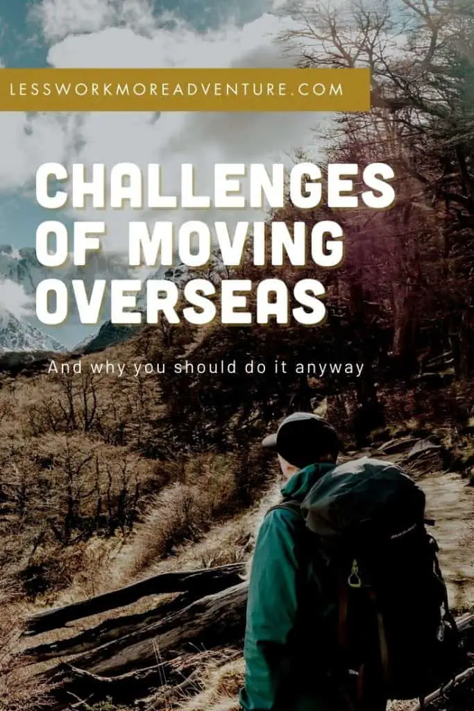 challenges of moving overseas pinterest graphic