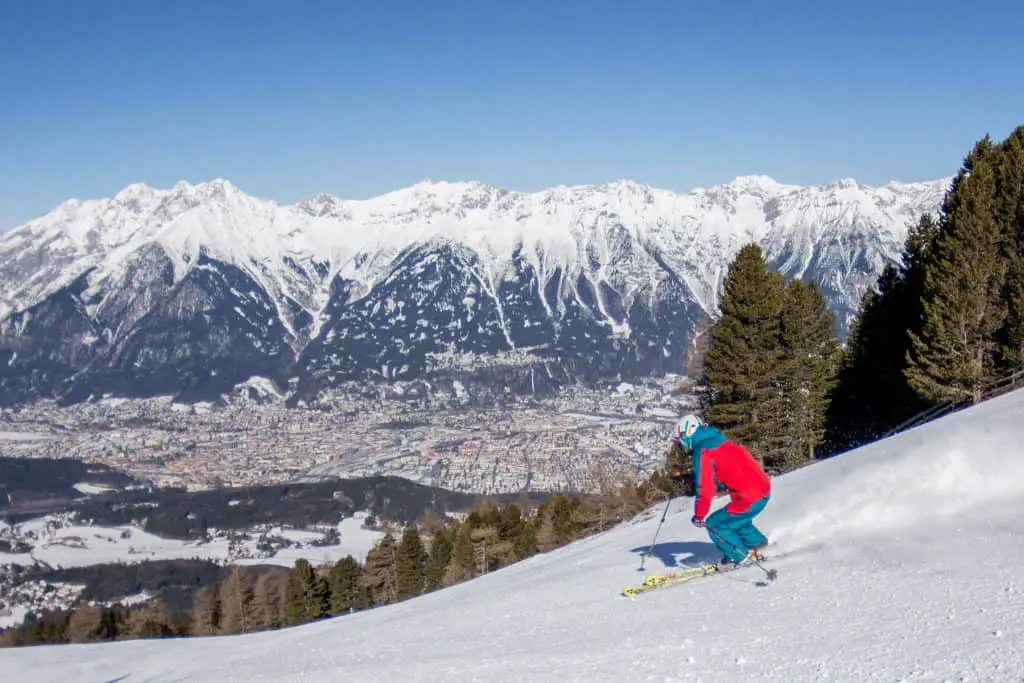 skiing on the Patscerkofel