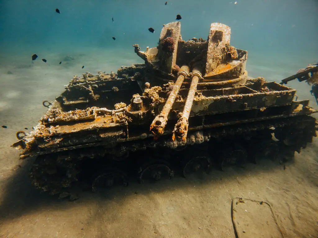 tank wreck in Aqaba