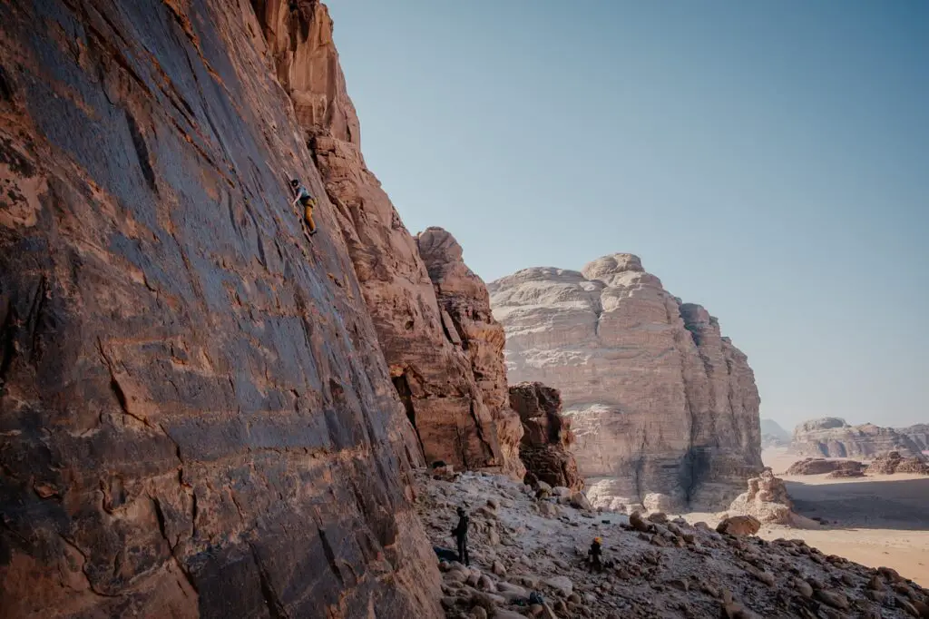 rock climbing in Jordan